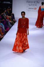 Model walk the ramp for Purvi Doshi at Lakme Fashion Week Winter Festive 2014 Day 3 on 21st Aug 2014